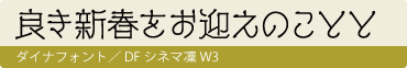 ダイナフォント／DFシネマ凜 W3
