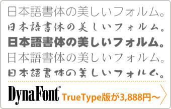 DynaFont TrueTypeが3,888円～