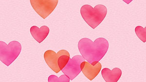 アナログ時計 水彩画 動画 アニメーション ループ動画 カラーイメージ 横位置 1月 結婚式 バレンタインデー 手書き 結婚 繰り返し 2016年 ピンク色 かわいい ハート形 多い