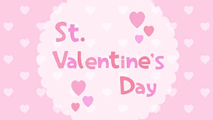 文字 ロゴマーク CG 動画 アニメーション ループ動画 カラーイメージ 横位置 バレンタインデー 繰り返し 2016年 ピンク色 かわいい ハート形