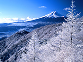 2月 雪景色の富士山